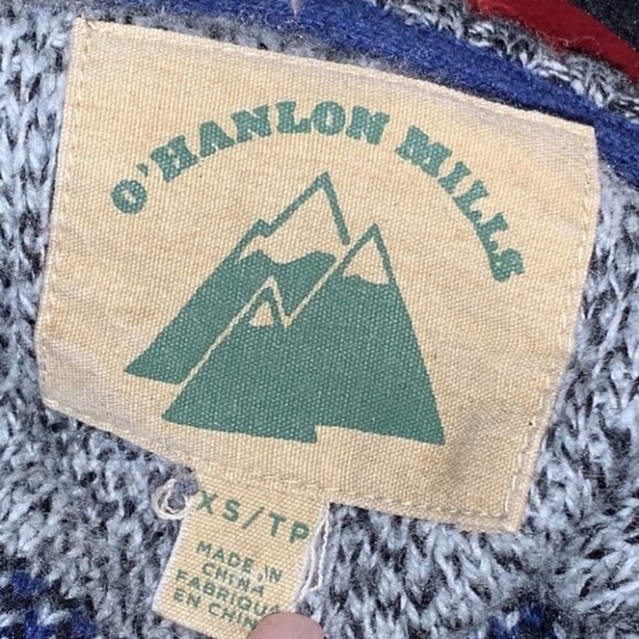 O’hanlon mills Skybreak Pattern Fair Isle Fisherman wool men Sweater size XS - Picture 9 of 12